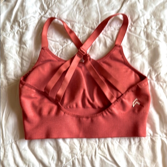 Oner Active Classic Seamless Coral Marl Sports Bra - Picture 2 of 2